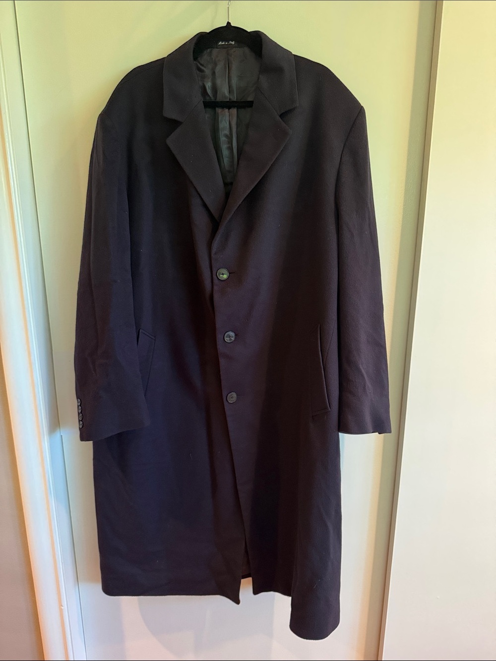 Loro Piana Dark Navy Single-Breasted Long Coat
